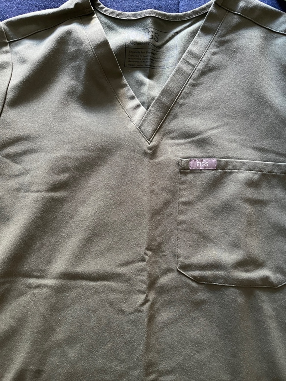 Figs Olive Catarina top size small and joggers size medium high waisted
